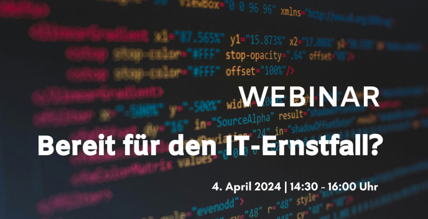 Einladung Net4You WEBINAR: Bereit für den IT-Ernstfall?